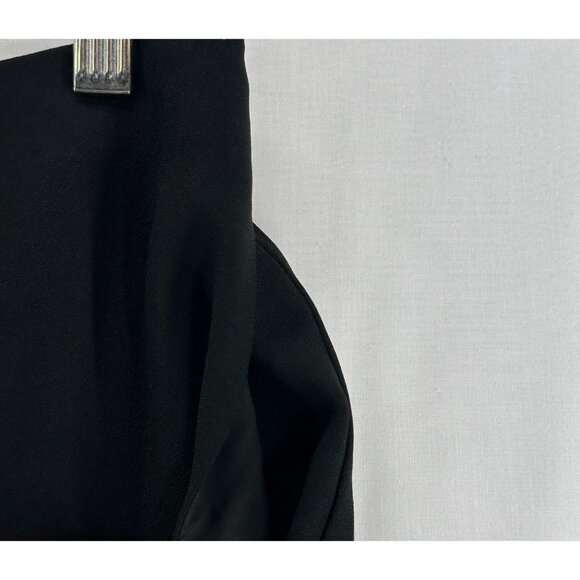 Banana Republic Flounce Mini Skirt Womens Sz 10 Back Zip Lined Ruffle Hem Black - Picture 9 of 13